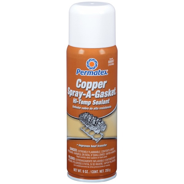 Copper Spray A Gasket High Temp Adhesive Sealant 12 oz Aerosal