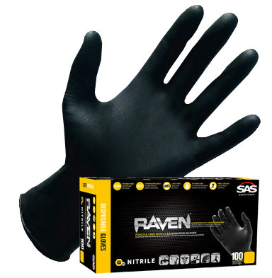 Black Raven Nitrile Gloves X-Large