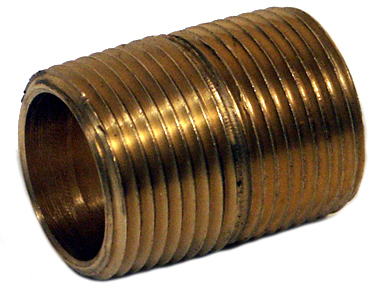 Brass Close Nipple 1/2" 3326X8