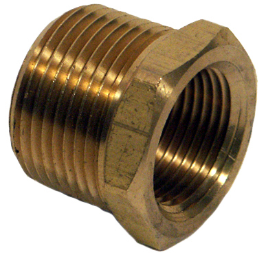 Brass Hex Bushing 3/8" X 1" 3220X16X6