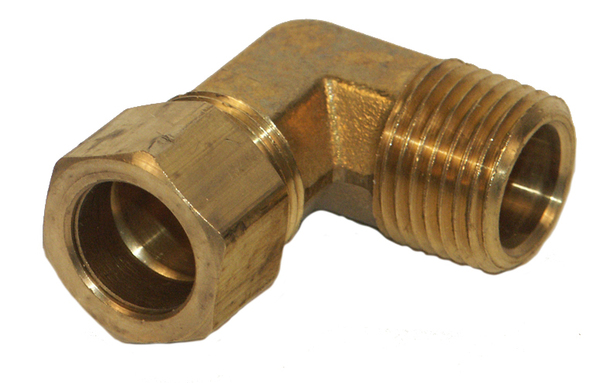 Brass Compression Male Elbow 1/2" Tube 1/4" Pipe