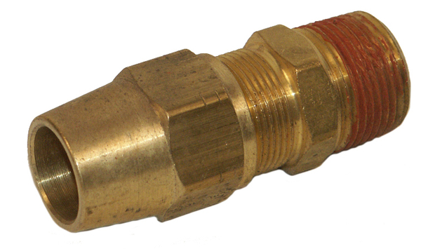 Brass Copper Air Brake Male Connector  3/8" Tube 1/4" Pipe