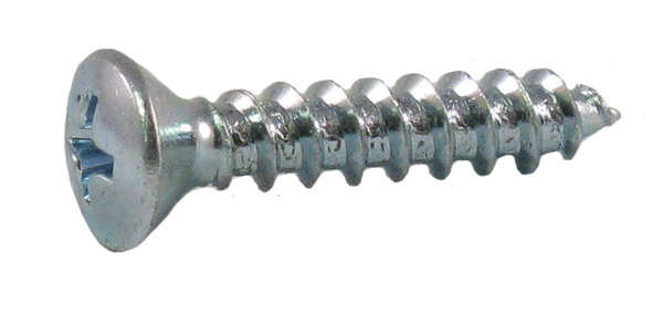 Sheet Metal Screw Phillips Oval Head #12 X 1 Zinc
