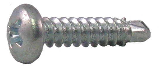 Phillips Pan Head Tek Screws #8 X 1/2 Zinc