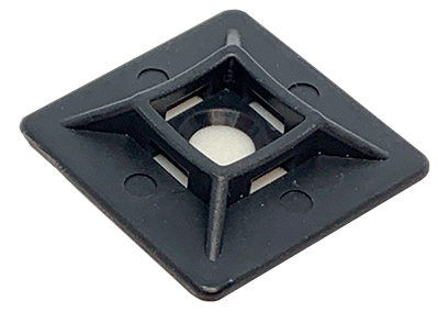 Wire Tie Mounting Bracket 1" X 1" Black