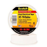 3M Colored Electrical Tape 35 3/4 X 66' White