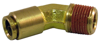 Brass Push In DOT Male 45 Deg Elbow 1/4" X 1/8"