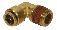 Brass Push In DOT Male Elbow 1/8" X 1/8"