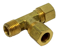 Brass Compression Male Run Tee 3/16" Tube 1/8" Pipe