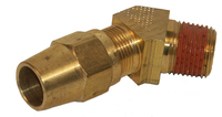 Brass Copper Air Brake 45 Deg Male Elbow  3/8" Tube 3/8" Pipe
