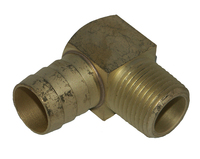 Brass Heater Hose 90 Deg Nipple 1/2" Hose ID 1/2" Pipe