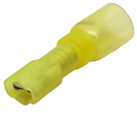 Heat Shrink Yellow Insulated Female Quick Slide 12-10 Wire .250 Tab