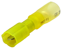 Heat Shrink Yellow Insulated Male Quick Slide 12-10 Wire .250 Tab