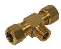 Brass Nylon Air Brake Male Branch Tee  1/4" Tube 1/8" Pipe