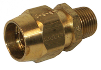 Brass Rubber Air Brake Male Connector 1/4" Male Pipe 3/8" Hose