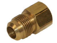 Brass SAE 45Deg Flare Female Connector 5/16" Tube 1/4" Pipe 46X5X4