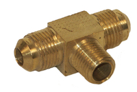 Brass SAE 45Deg Flare Male Branch Tee 1/4" Tube 1/8" Pipe 45X4