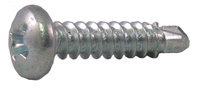 Phillips Pan Head Tek Screws #8 X 1 Zinc