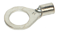 Uninsulated Ring Terminal 22-18 Wire #6-S Stud